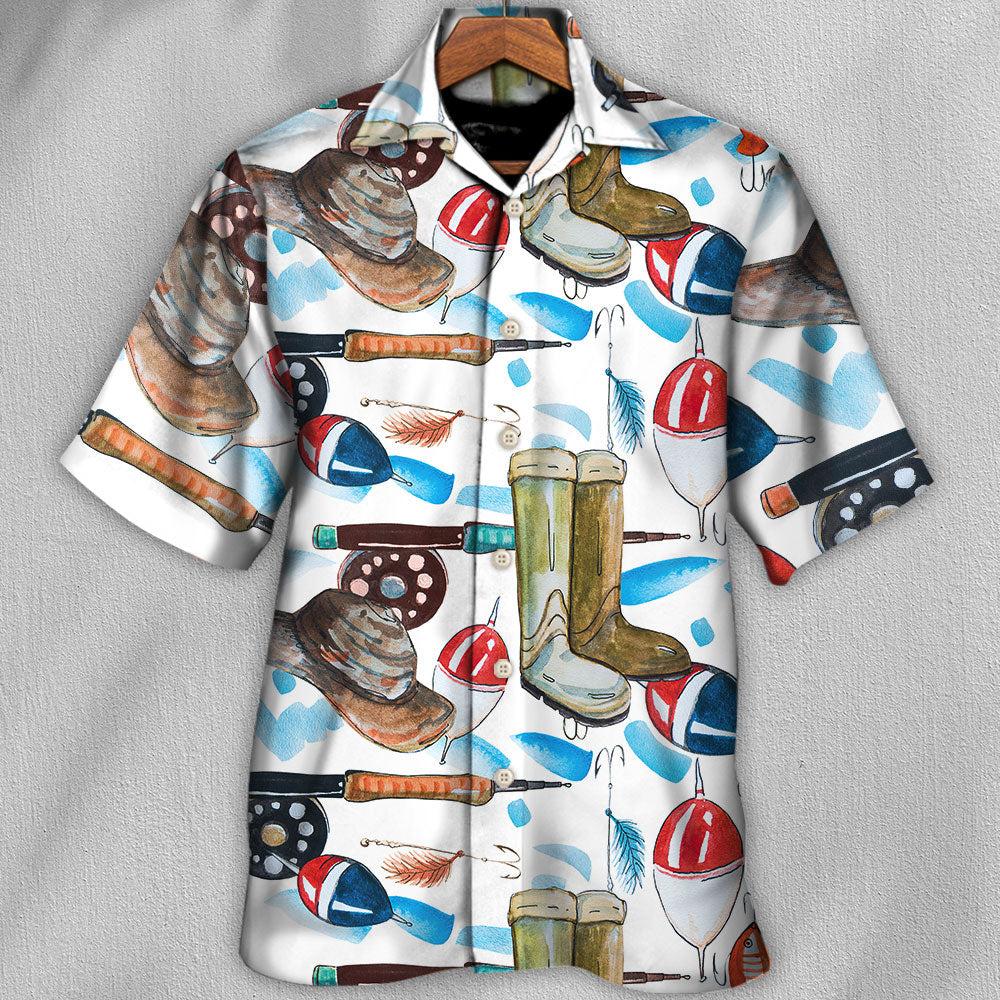 Fishing Basic Art Style - Hawaiian Shirt - ReefoxHawaiian Shirt / Adults / S Fishing Basic Art Style - Hawaiian Shirt - Reefox