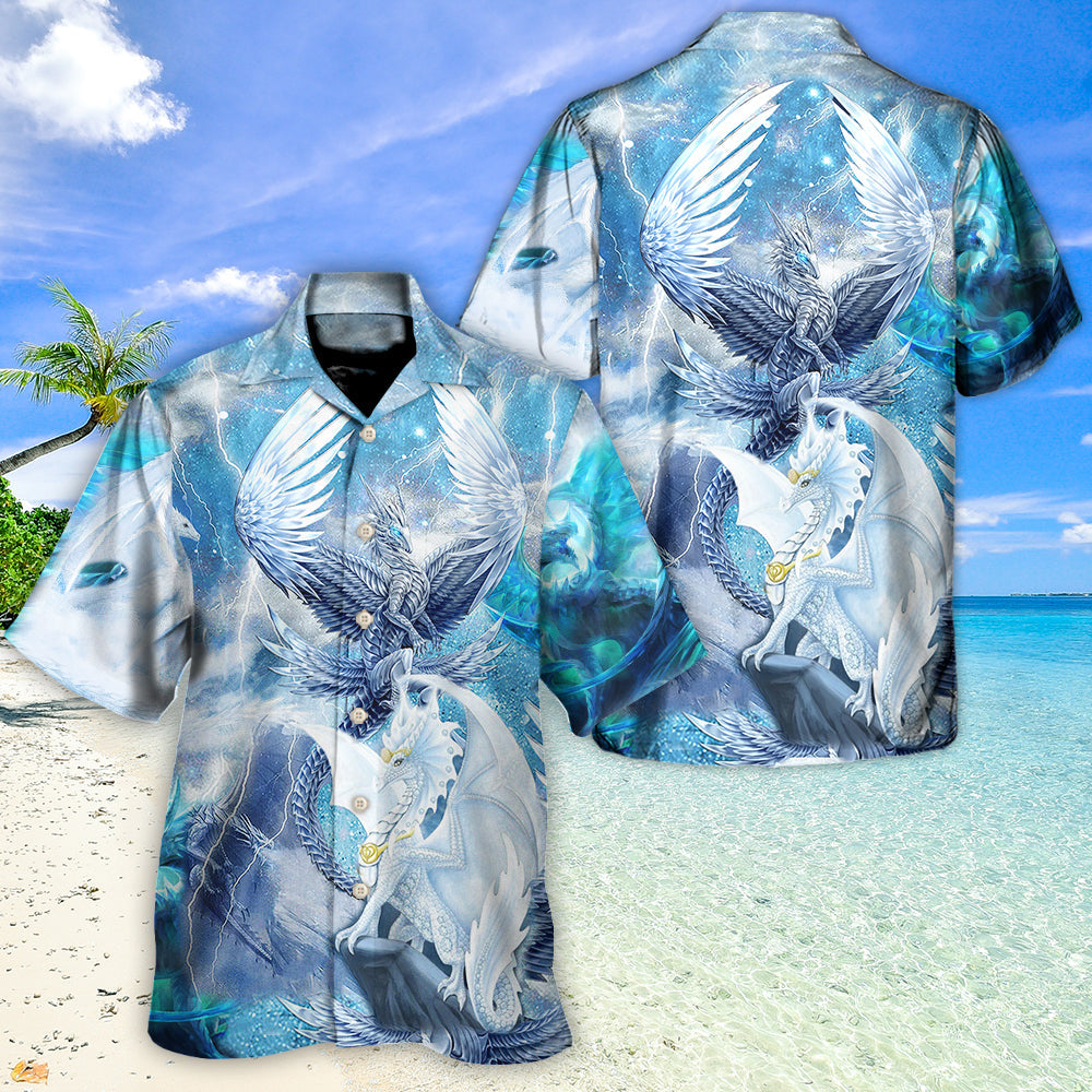 Dragon Snow Love Life Amazing Galaxy Sky - Hawaiian Shirt