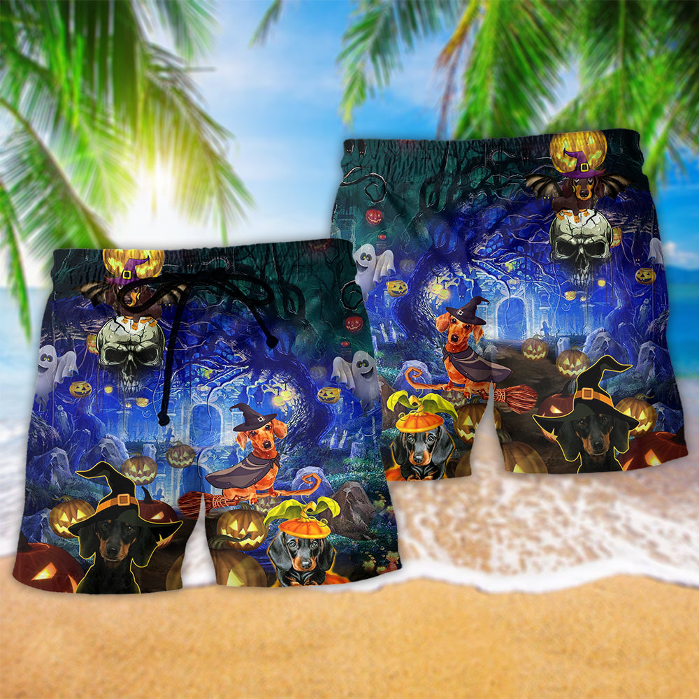 Halloween And Dogs Cool - Beach Short Reefox - Owls Matrix LTD