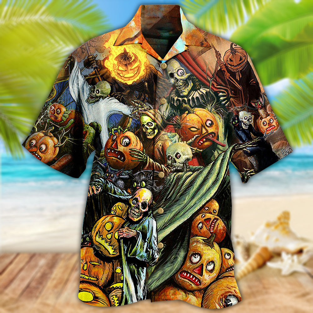 Halloween Pumpkin Scary - Hawaiian Shirt - Reefox