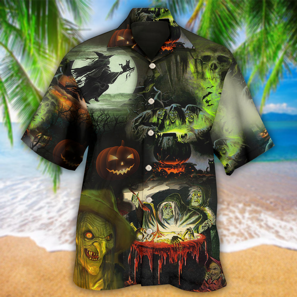 Halloween Witches Noticed You With Smoke - Hawaiian Shirt - Reefox