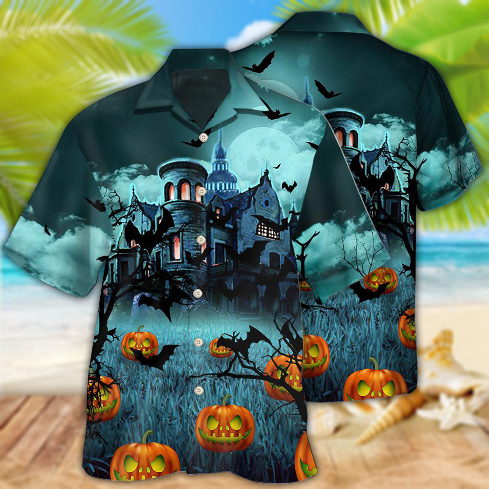 Halloween Night Dark Pumpkin - Hawaiian Shirt - Reefox