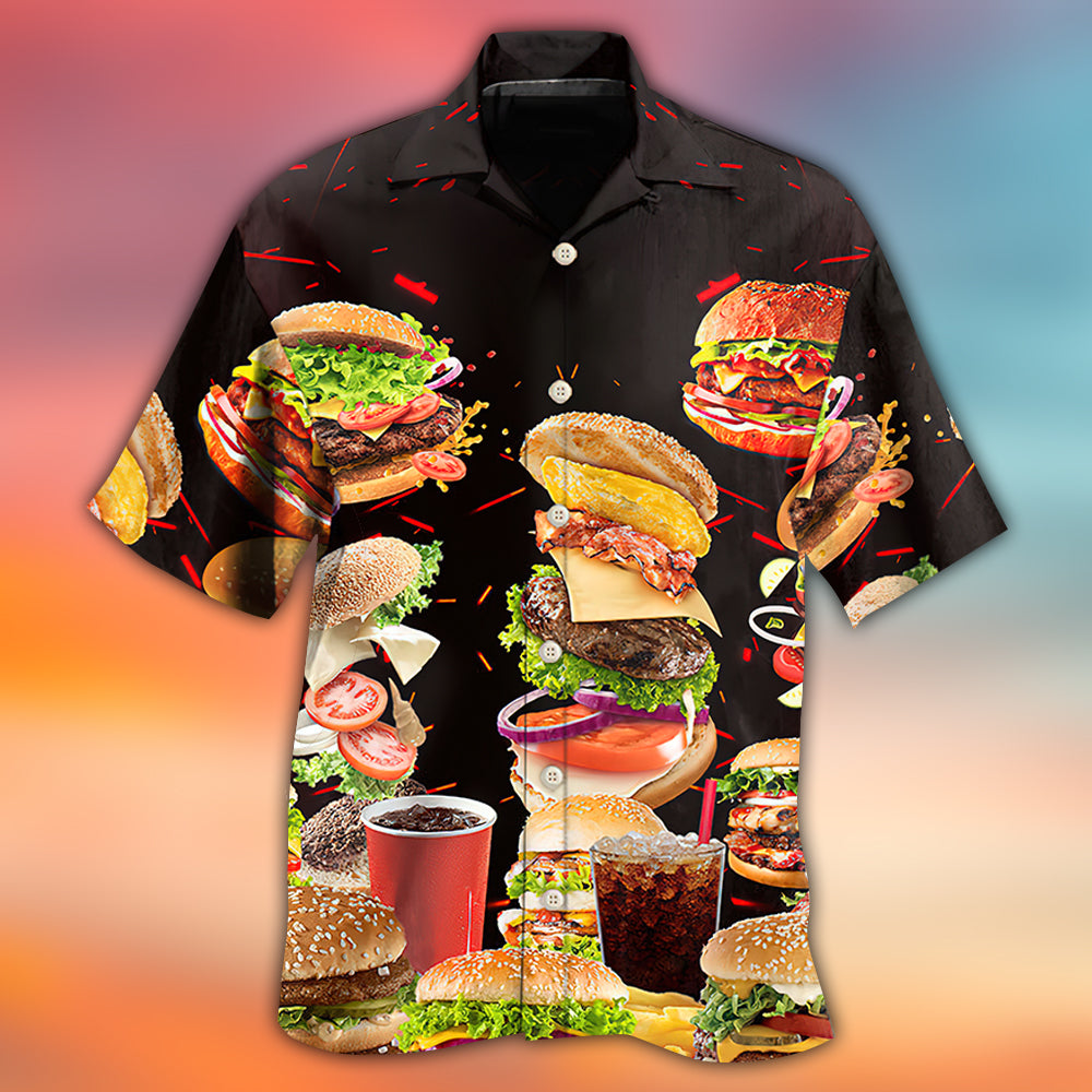 Food Hamburger Fast Food Lover - Hawaiian Shirt - Reefox