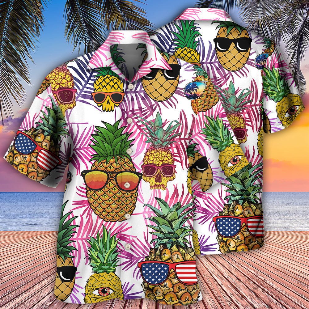 Fruit Hawaii Tropical Pineapple Cool Style - Hawaiian Shirt - Reefox