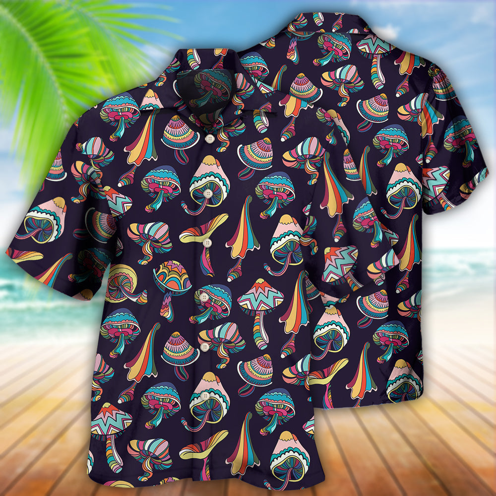 Hippie Mushroom Peace Love Life Style - Hawaiian Shirt - Reefox