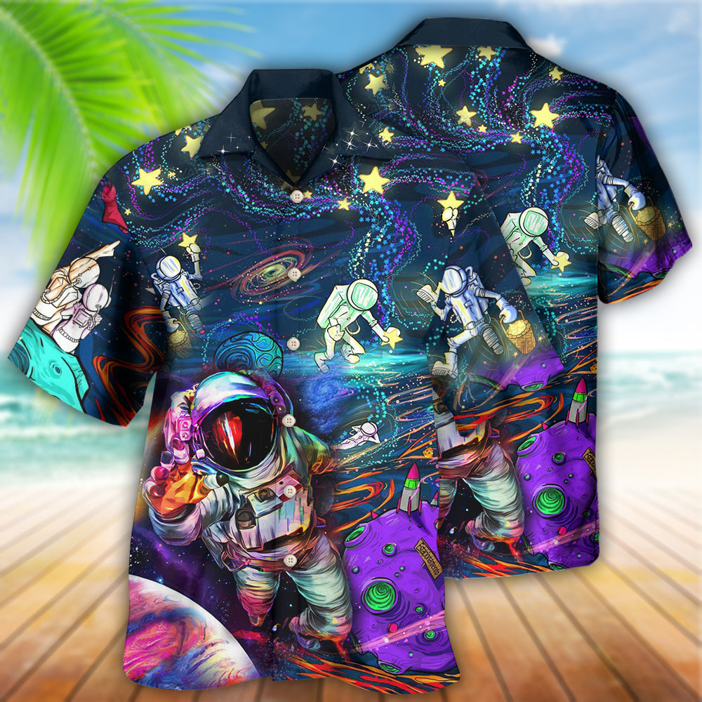 Hippie Peace Life In To The Galaxy Sky - Hawaiian Shirt - Reefox