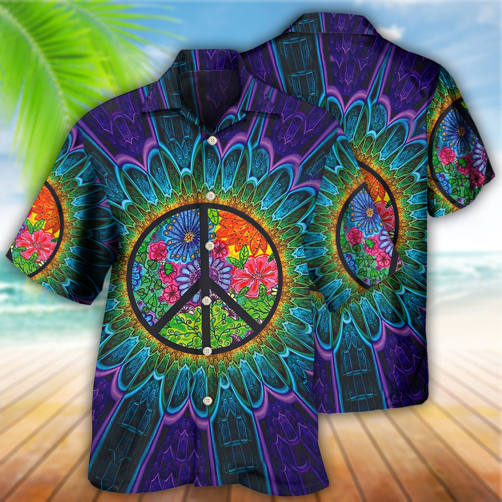 Hippie Sign Style Lover Hippie - Hawaiian Shirt - Reefox