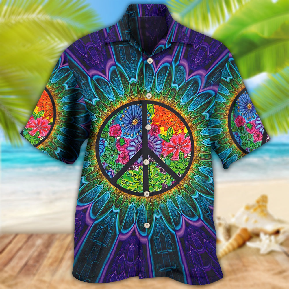 Hippie Sign Style Lover Hippie - Hawaiian Shirt - Reefox