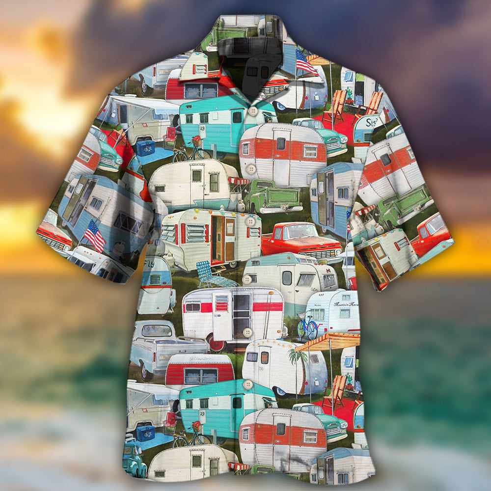 Camping Caravans Are Calling And I Must Go - Hawaiian Shirt - Reefox