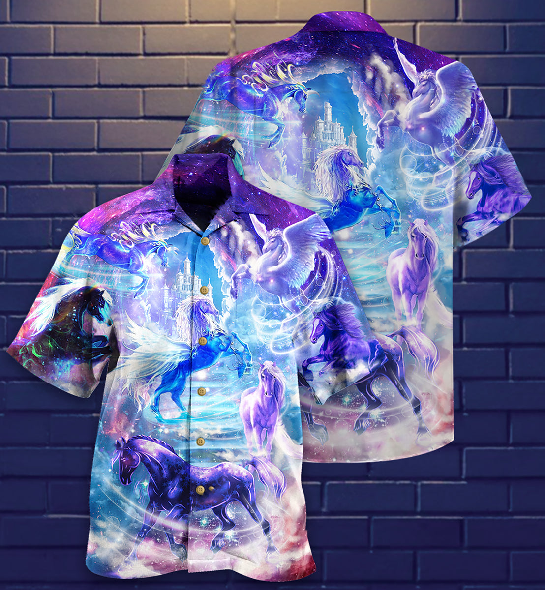 Horse Fly To The Galaxy - Hawaiian Shirt - Reefox