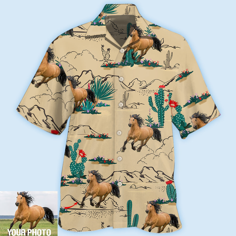 Horse Desert Custom Photo - Hawaiian shirt - Reefox
