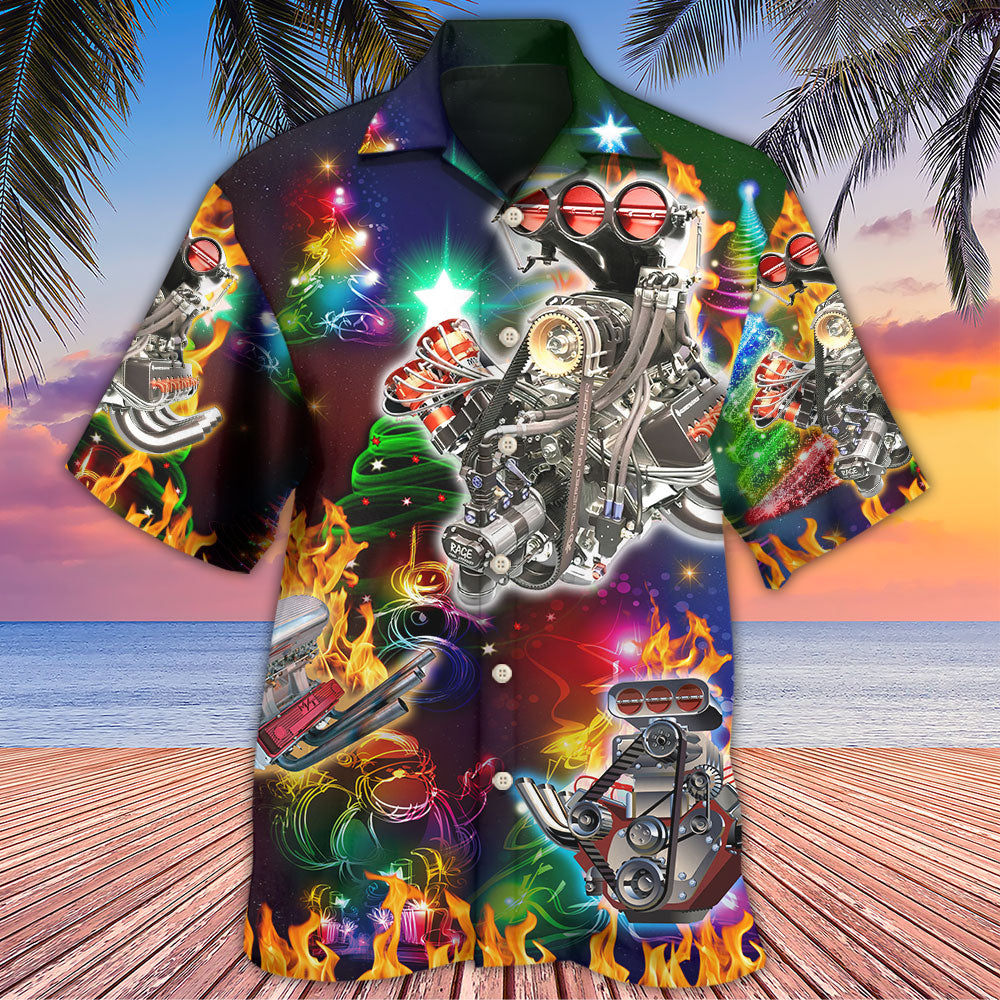 Hot Rod Christmas Tree To Where You Are - Hawaiian Shirt - Reefox