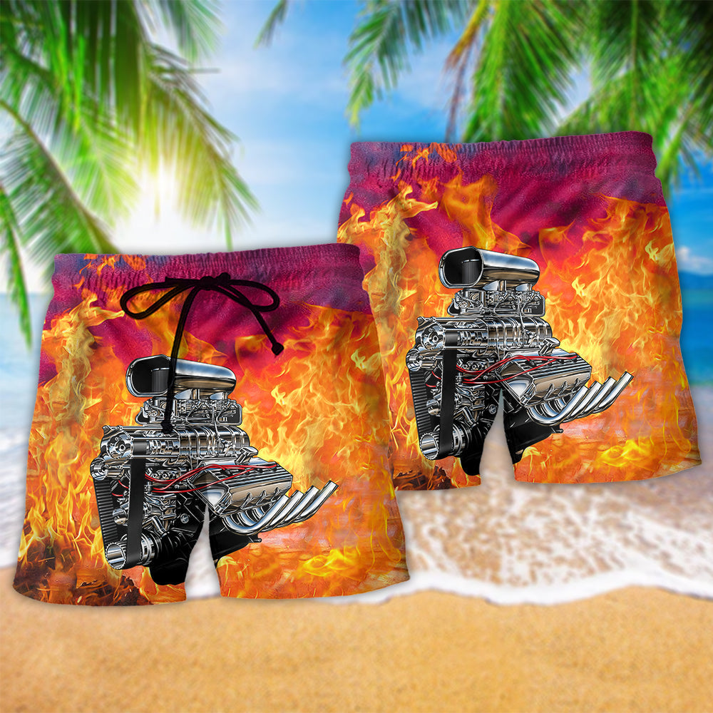 Hot Rod In Fire - Beach Short Reefox - Owls Matrix LTD