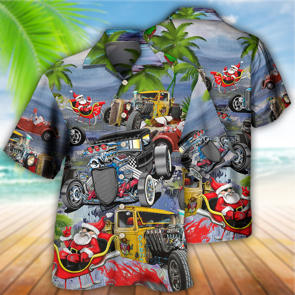 Hot Rod Riding A Hot Rod For Holiday - Hawaiian Shirt - Reefox