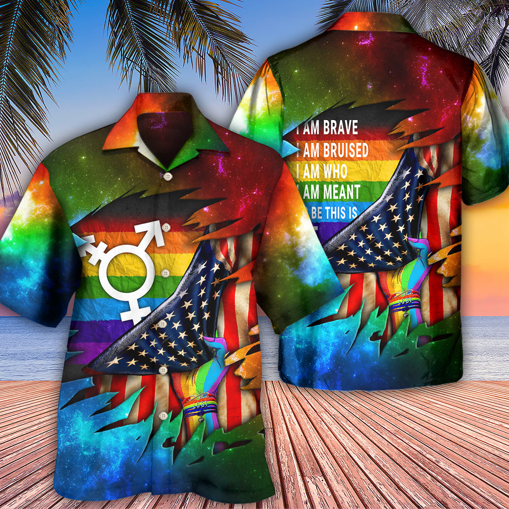 LGBT I Am Brave I Am Bruised Cool - Hawaiian Shirt - Reefox