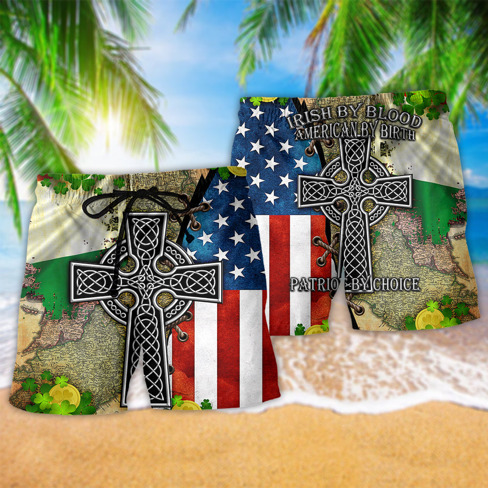 Irish By Blood American By Birth Patriot By Choice - Beach Short Reefox - Owls Matrix LTD