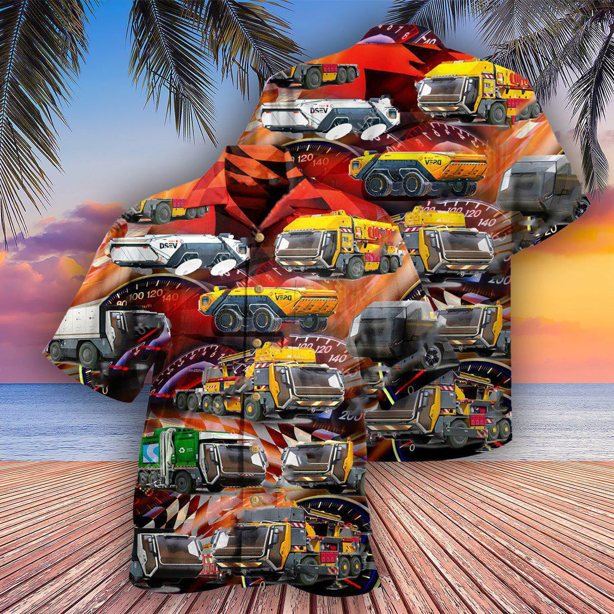 Truck It OK To Drive Alone At Night Little Truck Driver - Hawaiian Shirt - Reefox