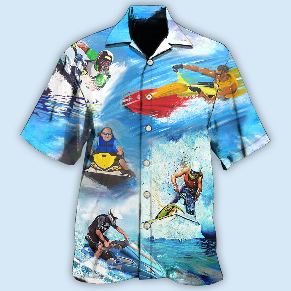 Skiing Jet Ski Cool Style - Hawaiian Shirt - Reefox