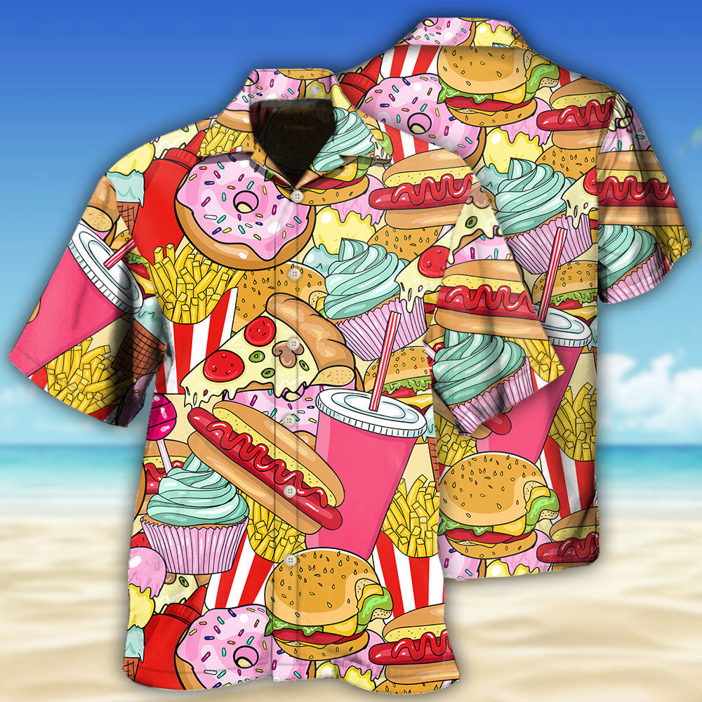 Food Junk Food Art Colorful - Hawaiian Shirt - Reefox