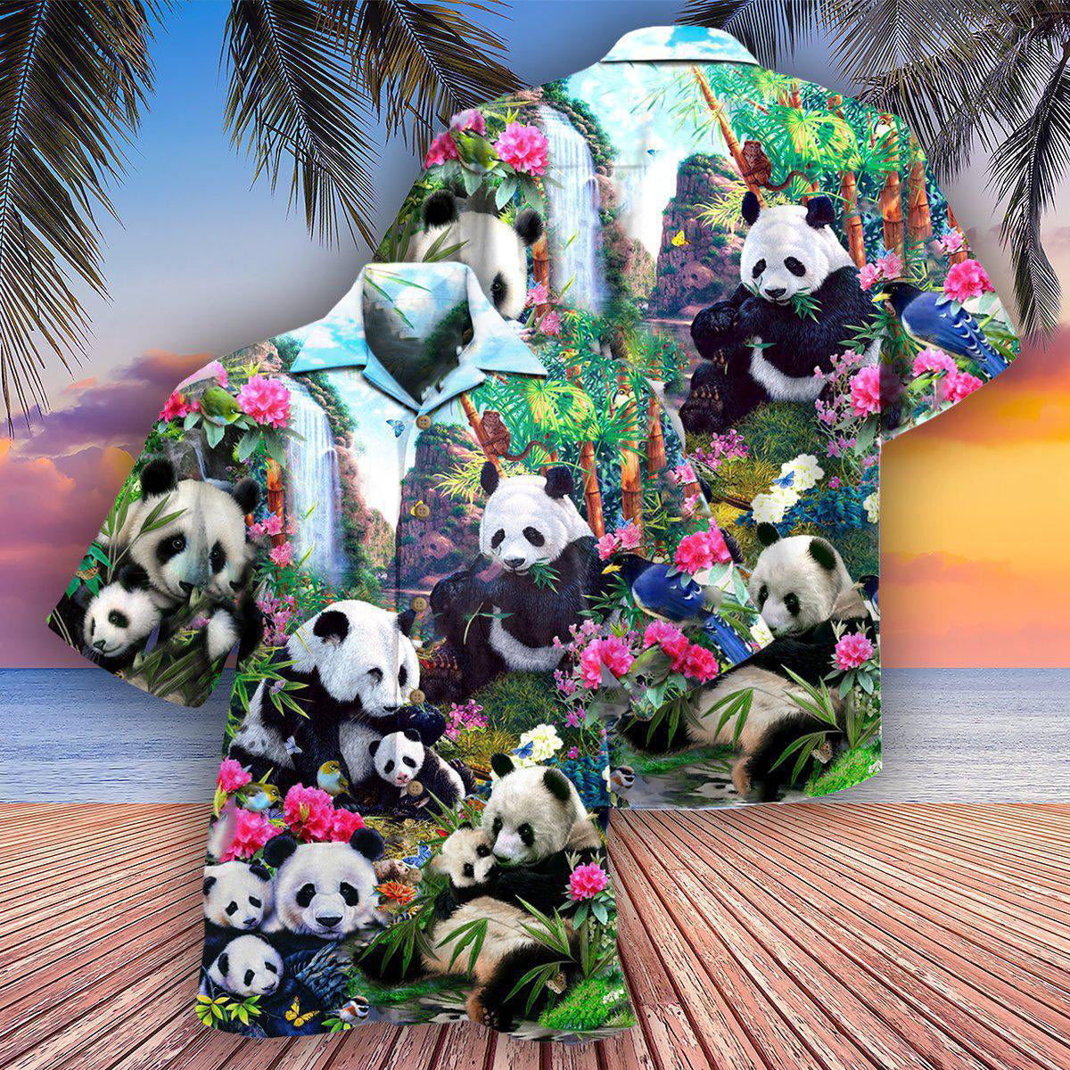 Panda Keep Calm And Hug A Panda - Hawaiian Shirt - Reefox