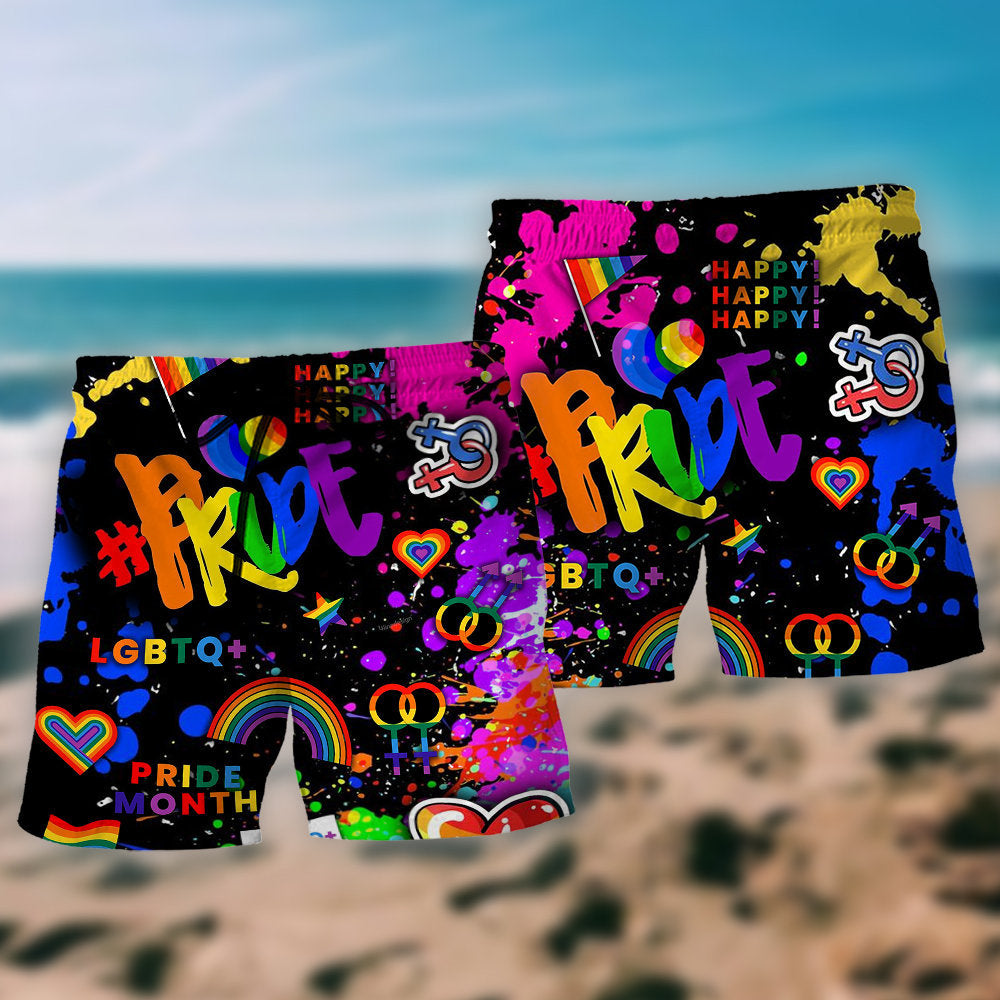 LGBT Pride Mix Color - Beach Short Reefox - Owls Matrix LTD