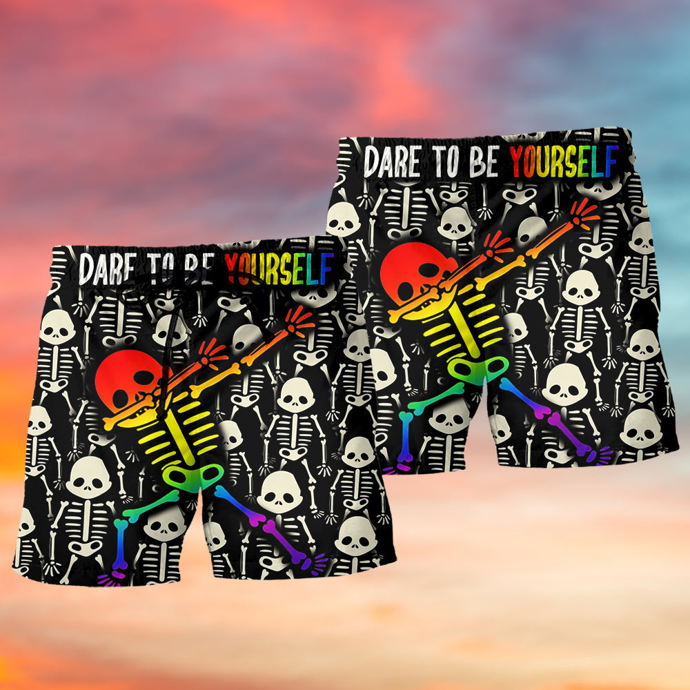 LGBT Dare To Be Yourself Style - Beach Short Reefox - Owls Matrix LTD