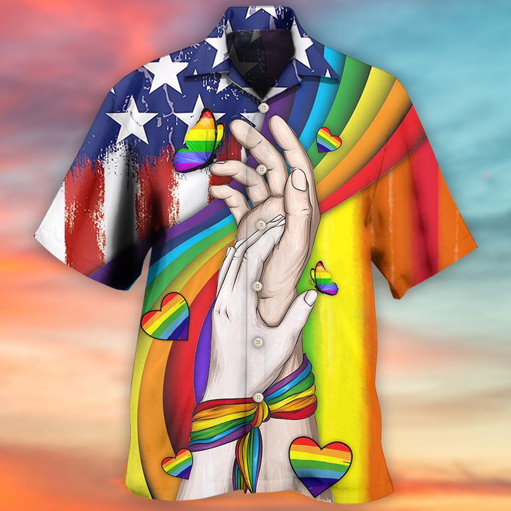 LGBT Hand Love Style - Hawaiian Shirt - Reefox