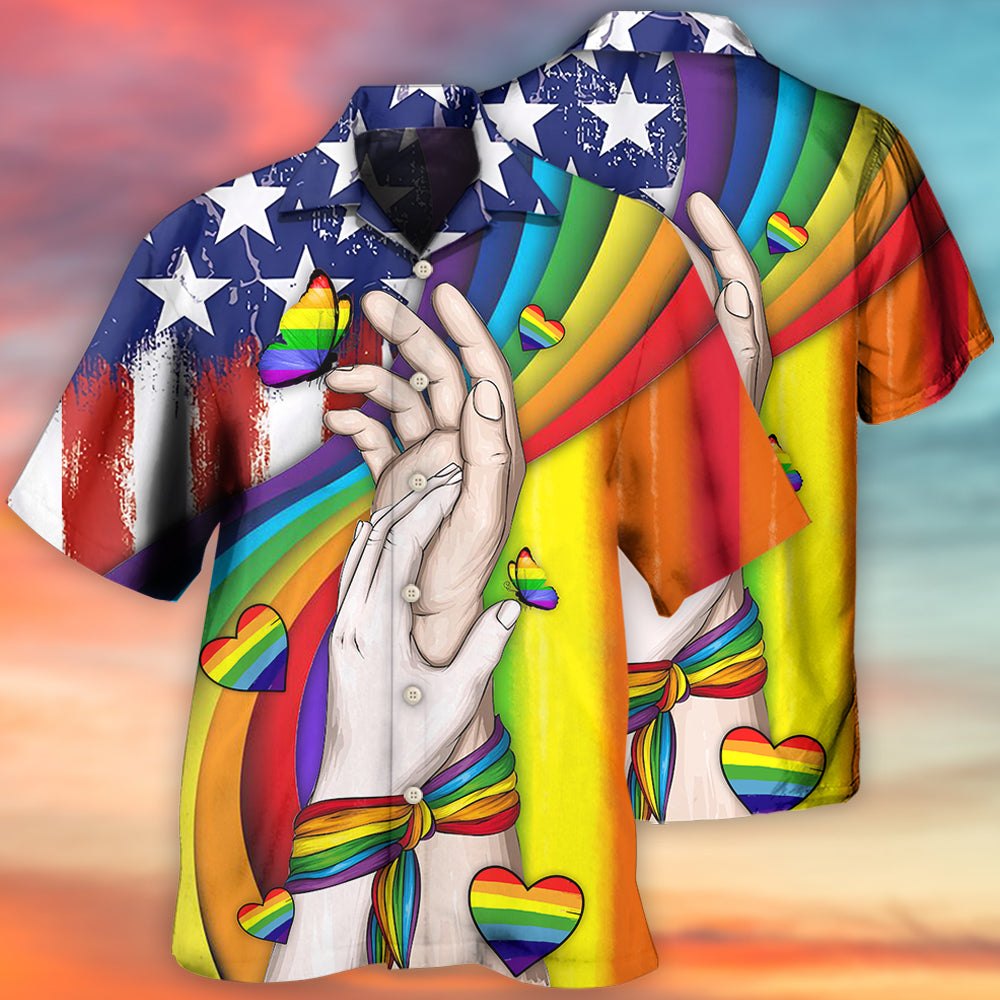 LGBT Hand Love Style - Hawaiian Shirt - Reefox