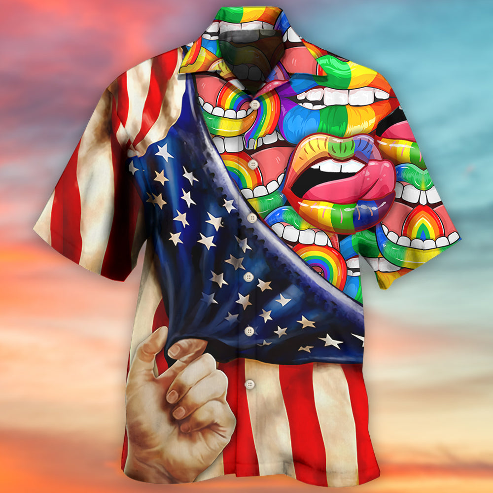 LGBT Lip Love Style - Hawaiian Shirt - Reefox
