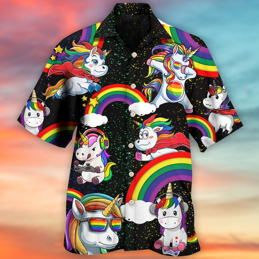 LGBT Unicorn Funny Style - Hawaiian Shirt - Reefox