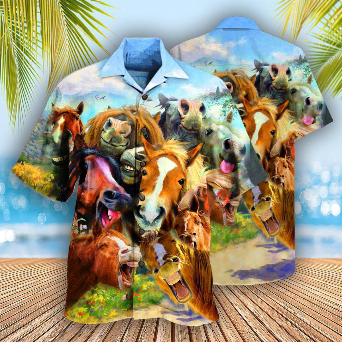 Horse Laughing Beautiful - Hawaiian Shirt - Reefox