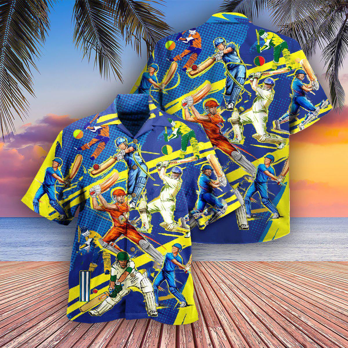 Cricket Lets Play Cricket Together - Hawaiian Shirt - Reefox