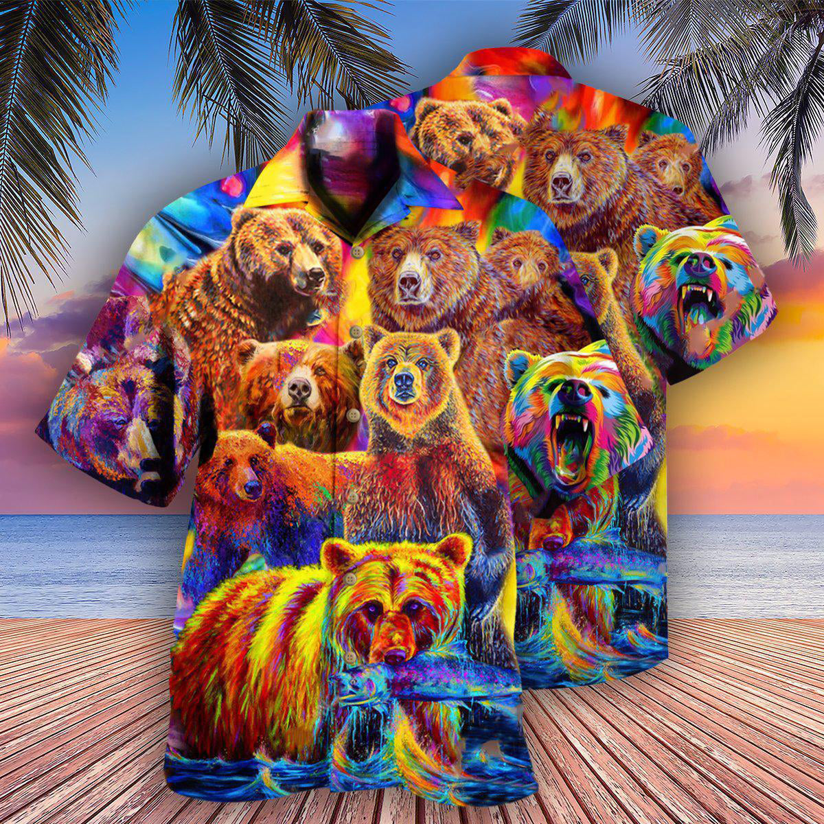 Bear Life Is Better With A Bear Color Life - Hawaiian Shirt - Reefox