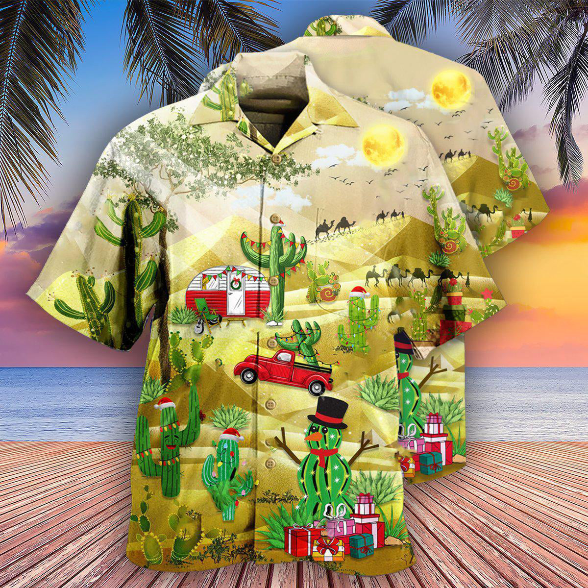 Cactus Christmas Life Is Better With A Cactus - Hawaiian Shirt - Reefox