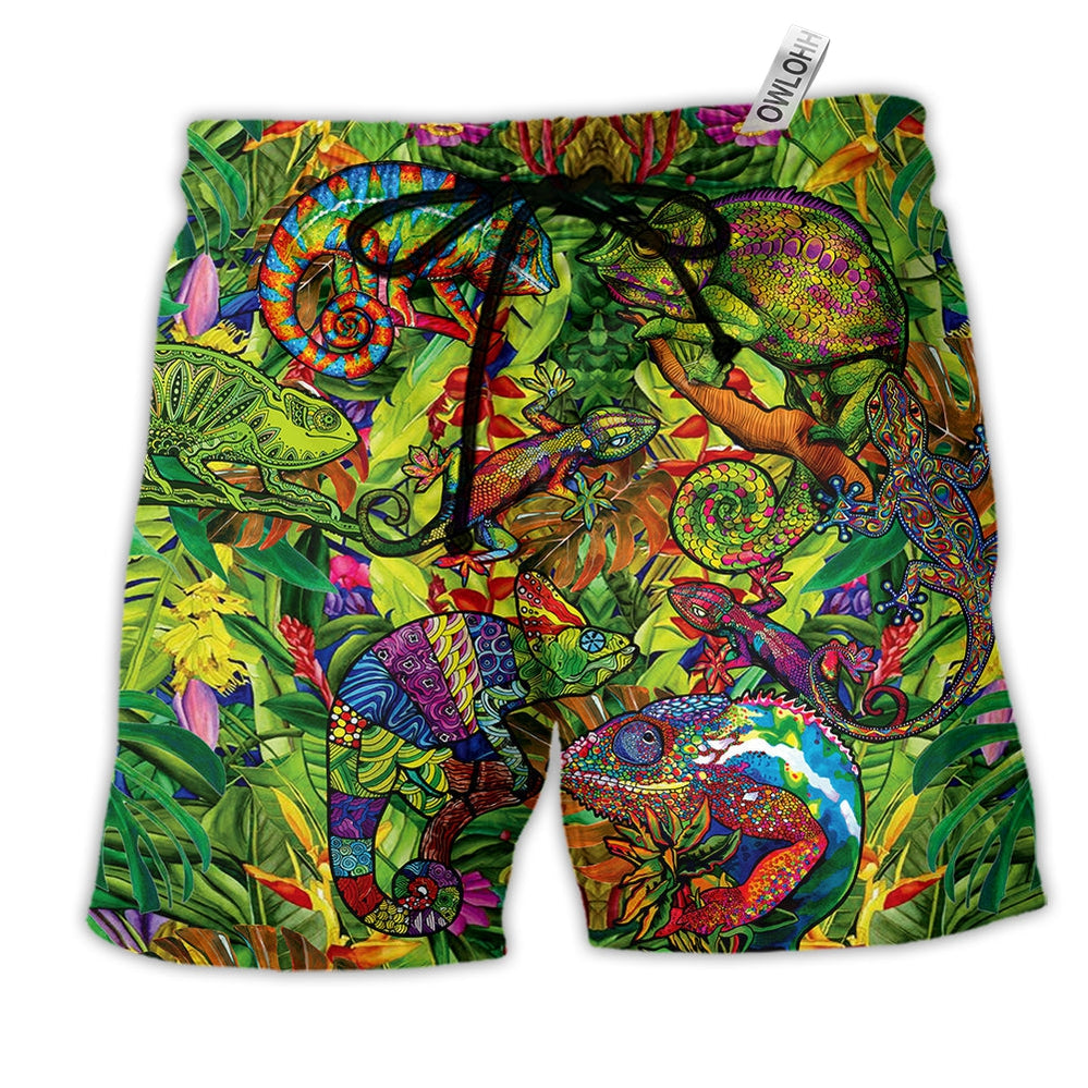 Beach Short / Adults / S Lizard Life Is Better With A Lizard - Beach Short Reefox - Owls Matrix LTD