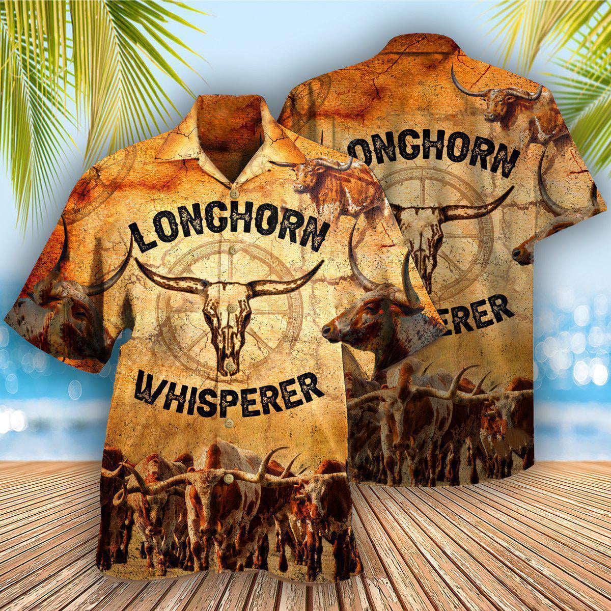 Longhorn Animals Longhorn Whisperer - Hawaiian Shirt - Reefox