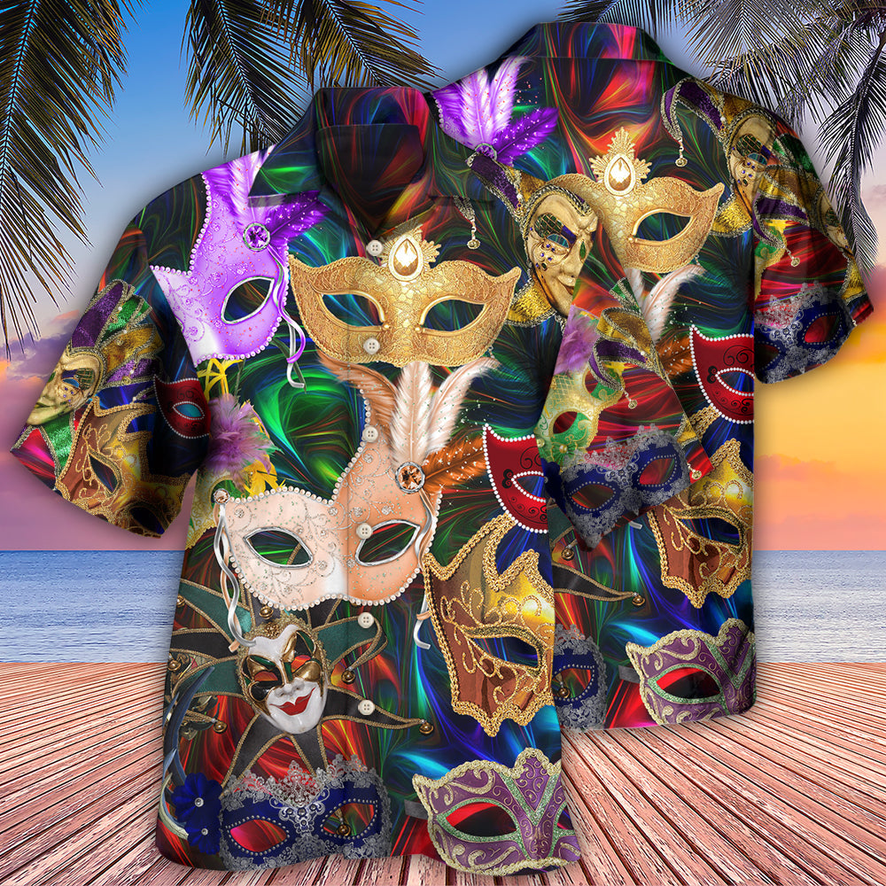 Mardi Gras Feather Party - Hawaiian Shirt - Reefox