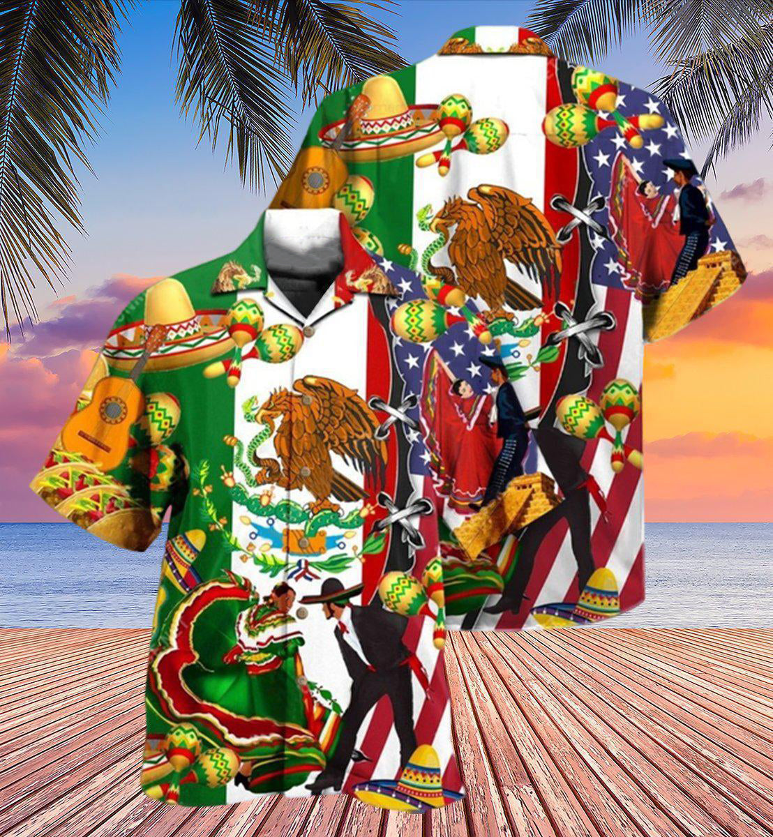 Mexican By Blood American By Birth Patriot By Choice - Hawaiian Shirt - Reefox