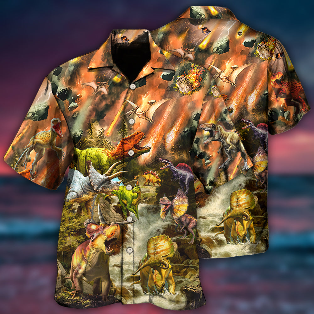 Dinosaur Disastrous War - Hawaiian Shirt - Reefox
