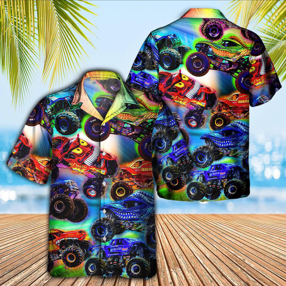 Truck This Is How I Roll Rainbow - Hawaiian Shirt - Reefox