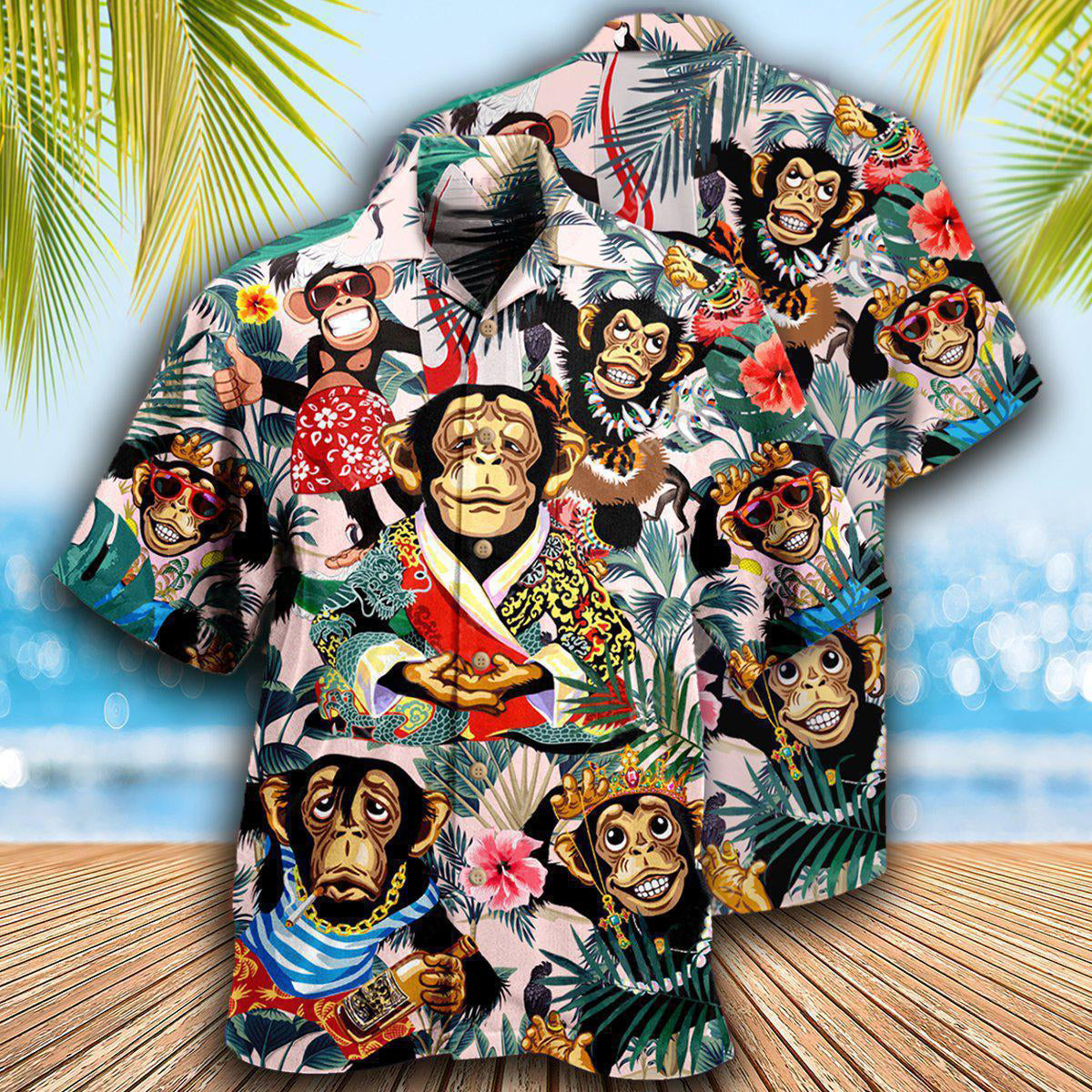 Monkey So Funny Smile Like A Monkey - Hawaiian Shirt - Reefox