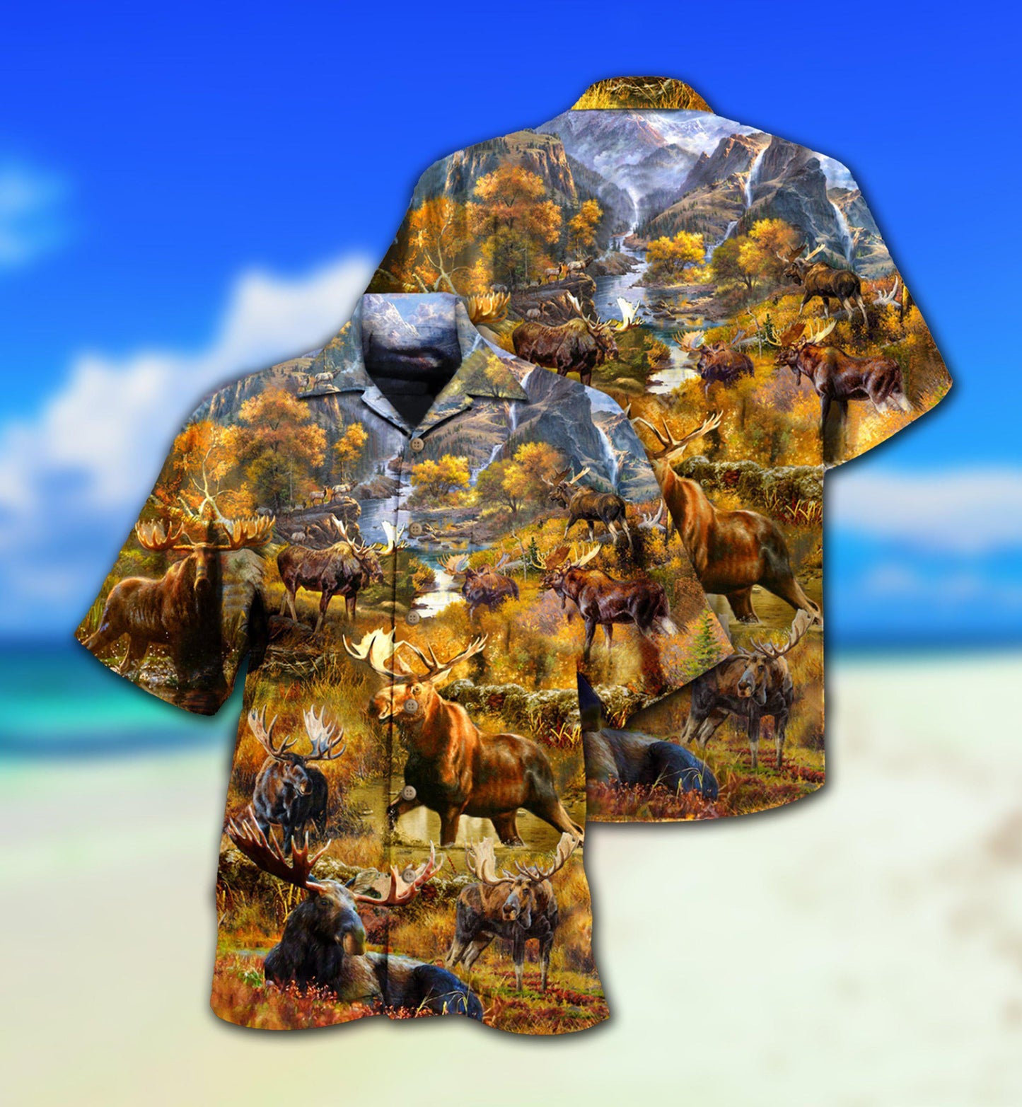 Moose Spend Time In The Woods - Hawaiian Shirt - Reefox