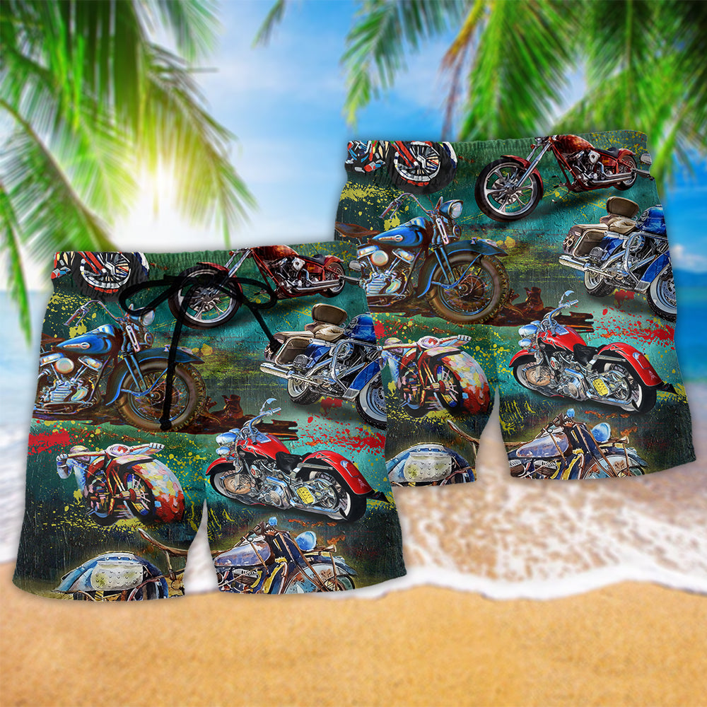 Motorcycle Freedom Is A Full Tank - Beach Short Reefox - Owls Matrix LTD