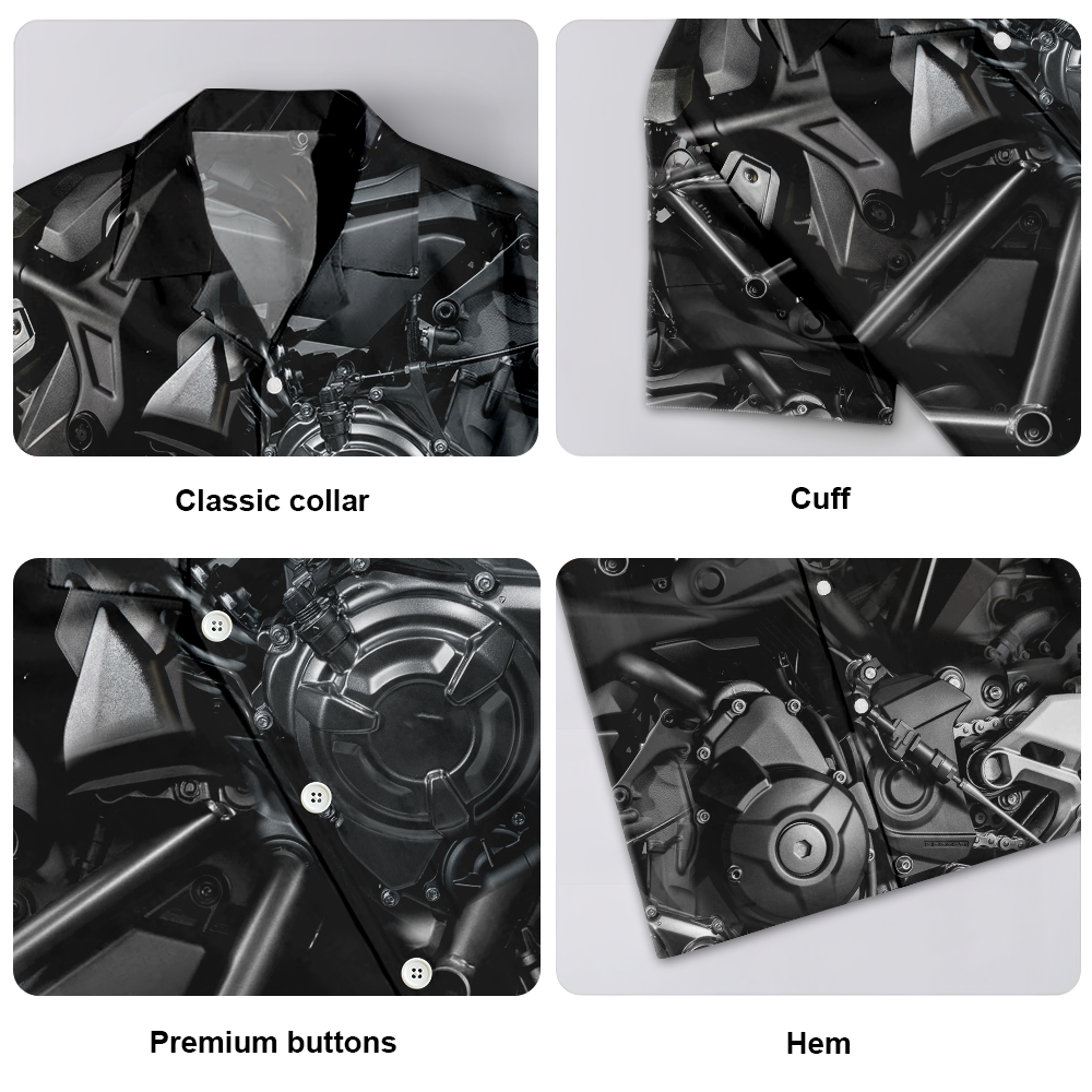 Motorcycle Live To Ride Luxury - Hawaiian Shirt