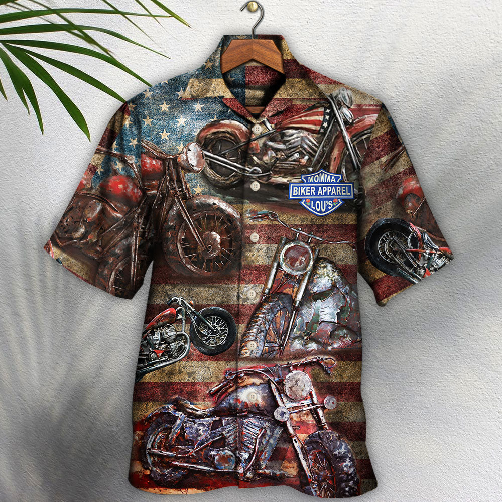 Motorcycle No Plans No Maps America Style - Hawaiian Shirt - Reefox