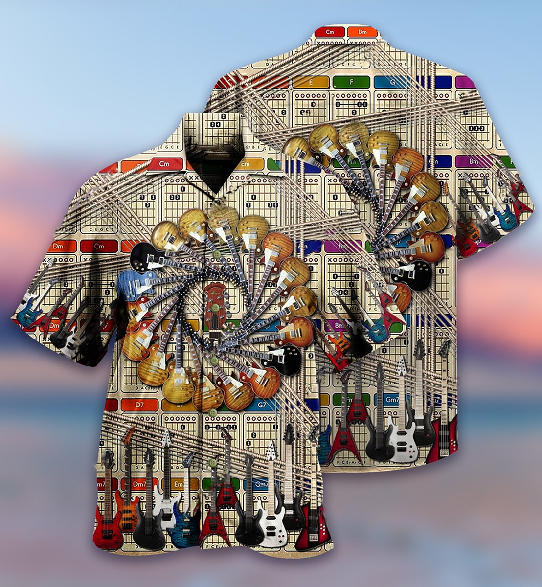 Guitar Music I Love Electric Guitar - Hawaiian Shirt - Reefox