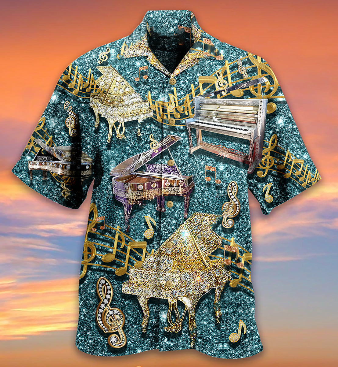 Piano Music Love Diamond Cool - Hawaiian Shirt - Reefox