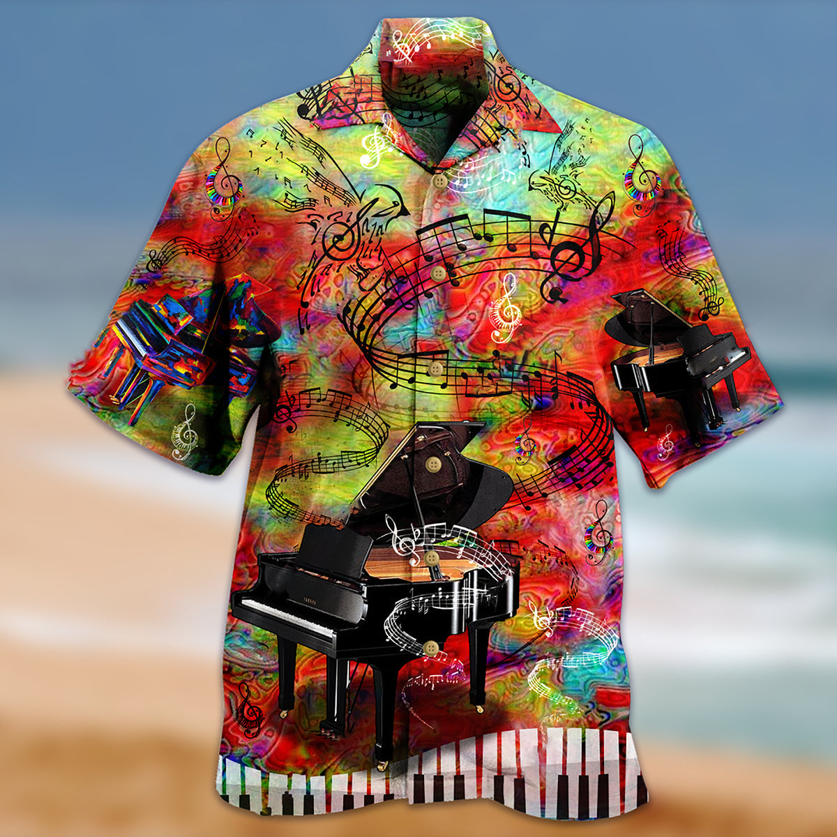 Piano Music Piano Guide You To The World - Hawaiian Shirt - Reefox