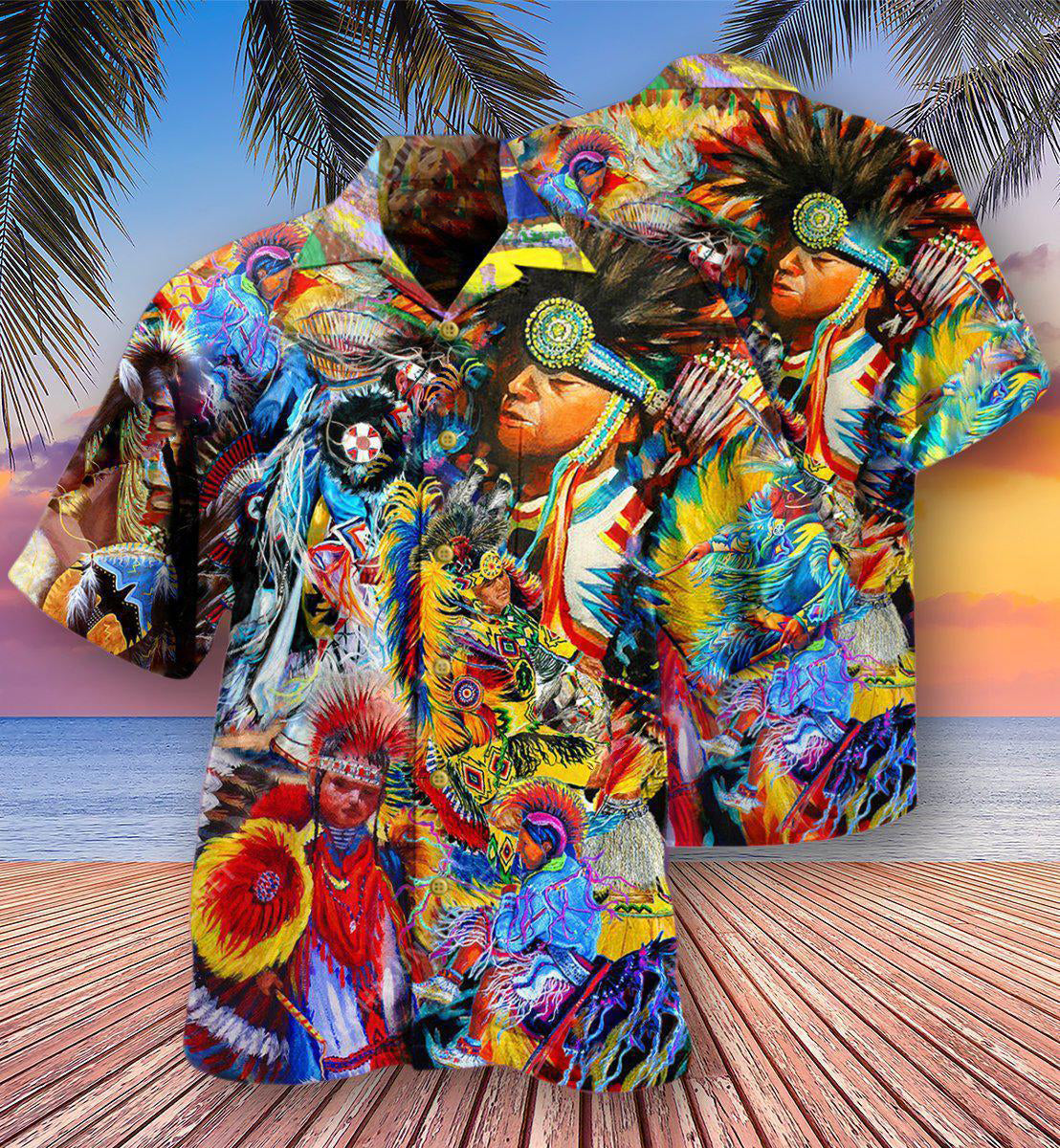 Native American Pow Wow Dancing Cool - Hawaiian Shirt - Reefox