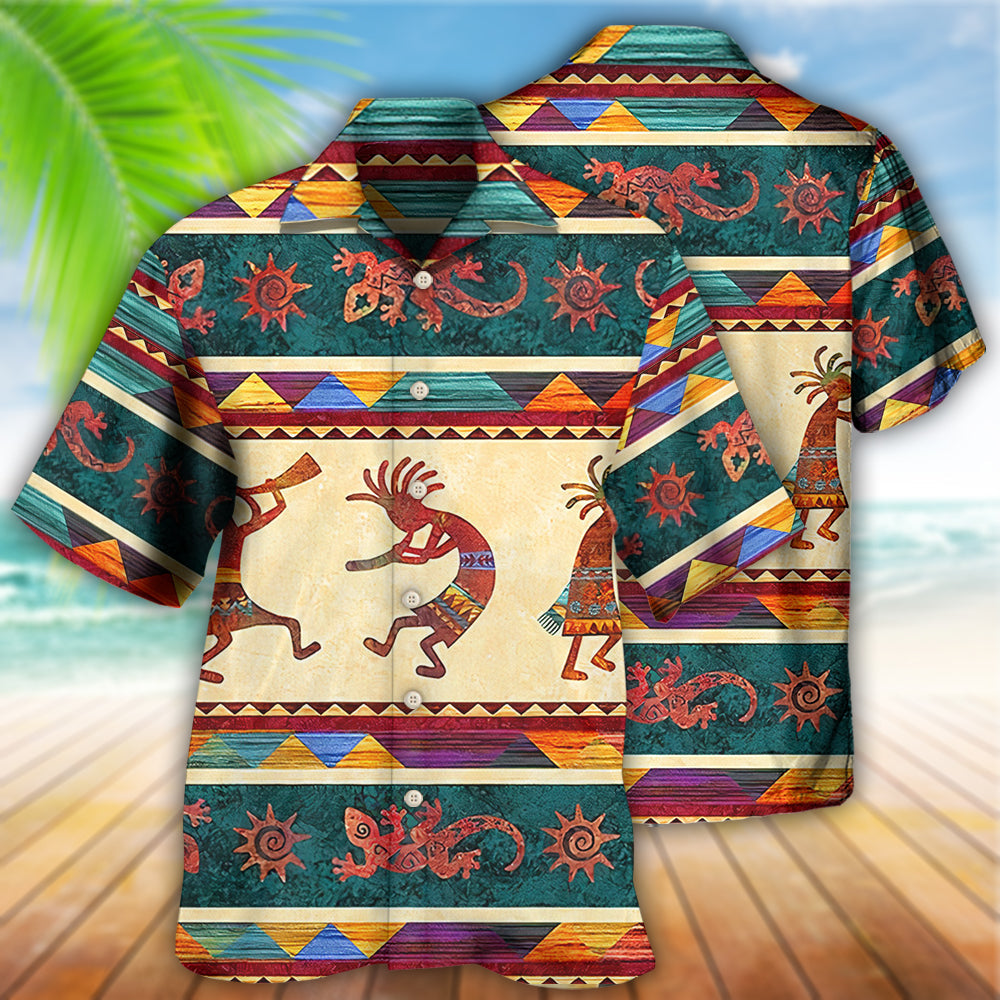 Native Style Love Peace Cool Pattern - Hawaiian Shirt - Reefox